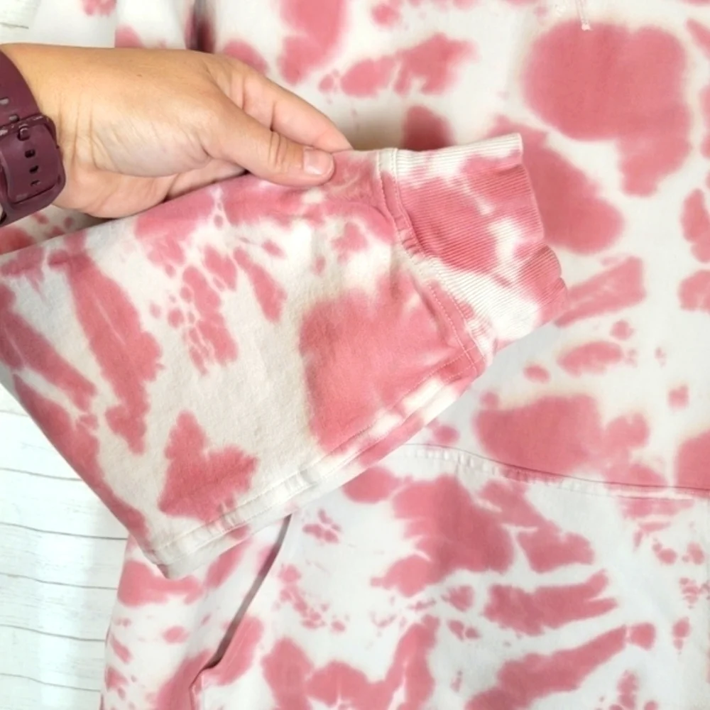 Lululemon All Yours Hoodie Sweatshirt Fleece Marmoleado Tie Dye Pink, sz 8